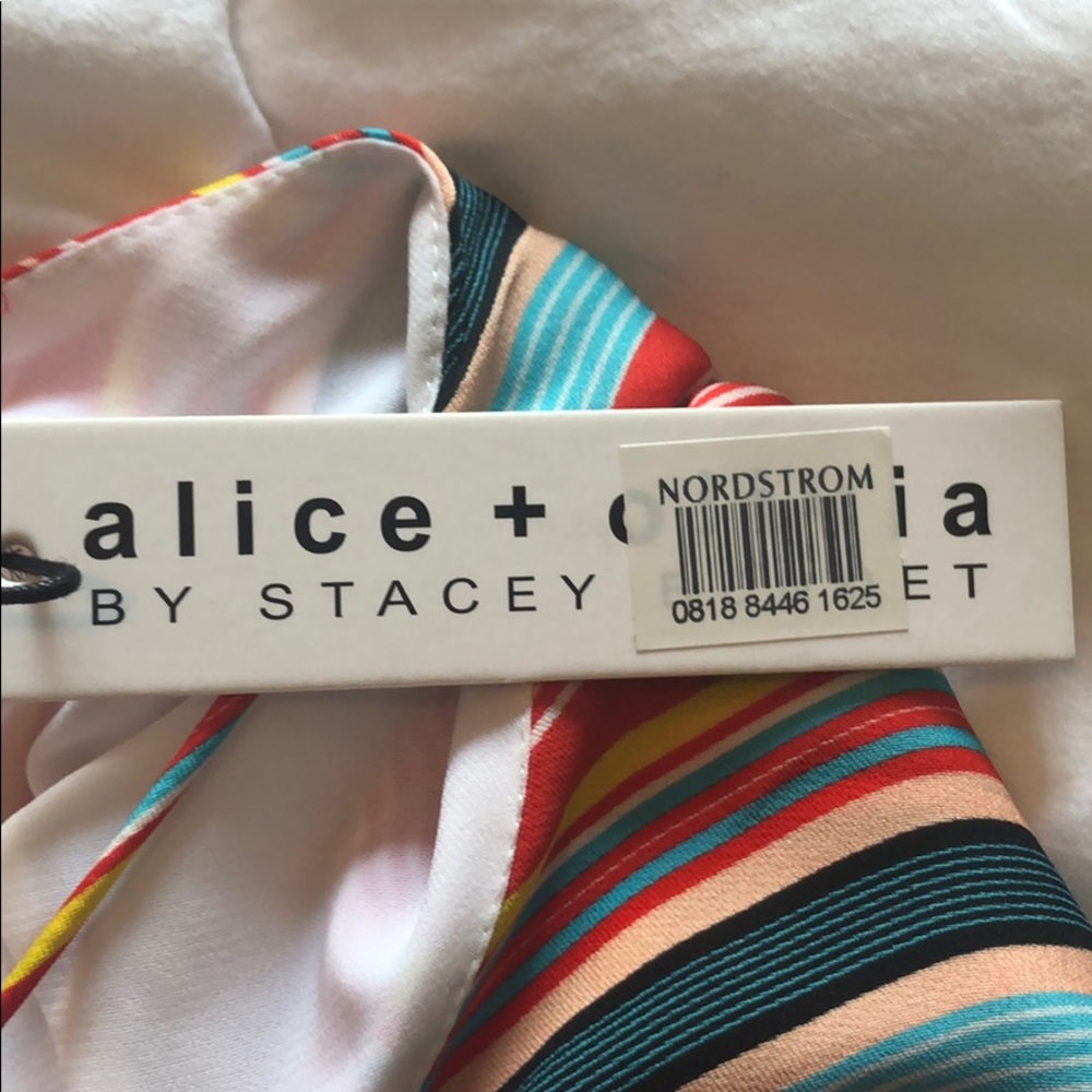 NWT Alice and Olivia Kalia Stripe dress- medium - Picture 6 of 7
